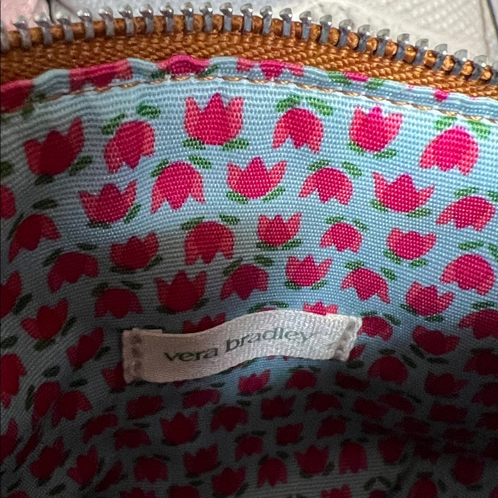 NWT Vera Bradley Mini Slouchy Crossbody Bag Roasted Pecan and Cerulean- OS - Picture 8 of 8